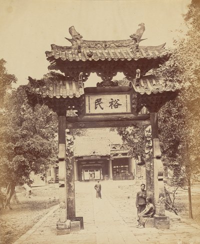 Indgang til statskassen, kanton, 10. april 1860 af Felice Beato