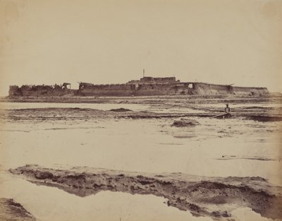 Ydersiden af North Taku Fort på Peiho-floden, viser den engelske og franske indgang, 21. august 1860 af Felice Beato