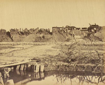 Udvendigt af North Fort, der viser den engelske indgang 21. august 1860 af Felice Beato