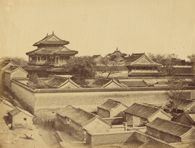 Første udsigt over Peking set fra Antin-porten, oktober 1860 af Felice Beato