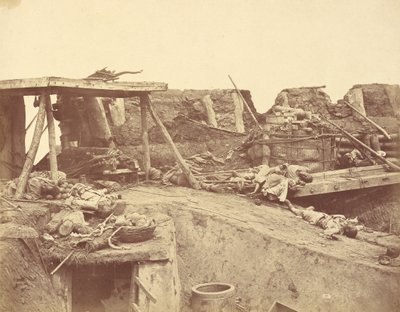 Interiøret i den engelske indgang til North Fort den 21. august 1860 af Felice Beato