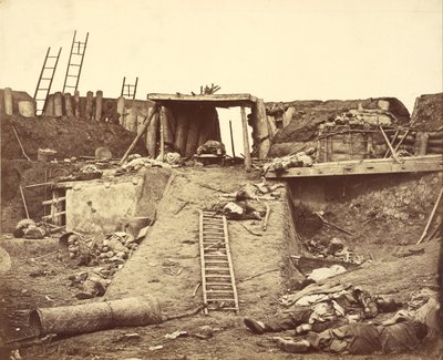 Interiøret i det nordlige fort taget af Storm af Felice Beato