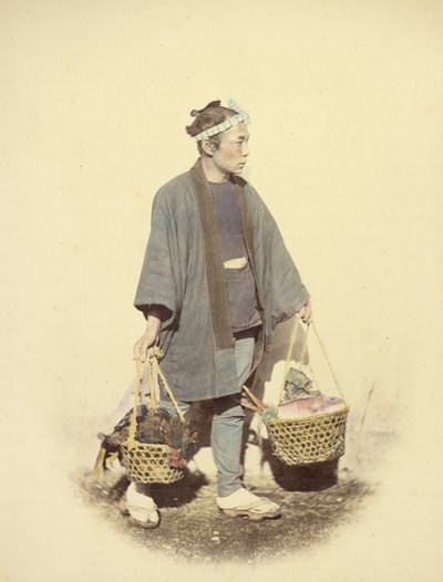 Japansk kok på vej tilbage fra markedet af Felice Beato