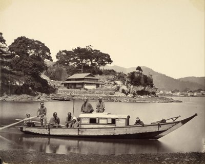 Japansk uønsket i Canal, Nagasaki af Felice Beato