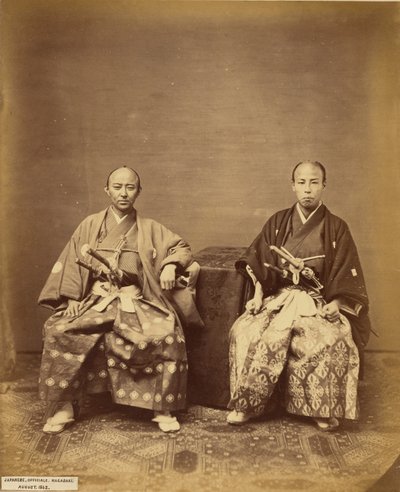 [Japanske embedsmænd, Nagasaki] af Felice Beato