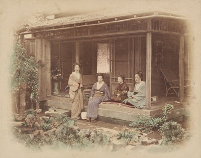 Japanske kvinder i et privat hus af Felice Beato