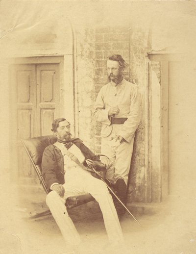Generalmajor Sir Robert Napier og oberstløjtnant William Wilberforce Harris Greathed, Bengal af Felice Beato
