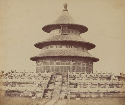 Himlens hellige tempel, hvor kejseren ofrer en gang om året, i den kinesiske by Pekin, oktober 1860 af Felice Beato