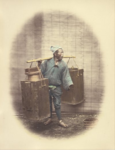 Saki sælger af Felice Beato