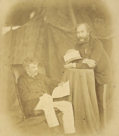 Sir Henry Drury Harness, K.C.B., oberstkommandant, kongelige ingeniører og oberst Robert Abercromby af Felice Beato