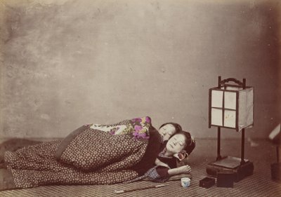 Sovende skønheder, 1868. af Felice Beato