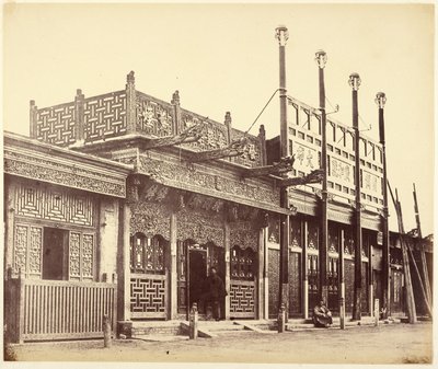[Gader og butikker i den tatariske by i Peking]. af Felice Beato