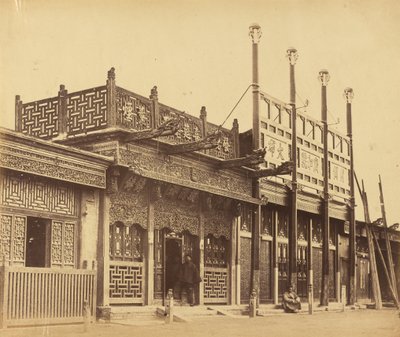 Gade og butikker i Tartar -byen Pekin, 29. oktober 1860 af Felice Beato