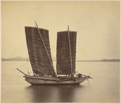 Den første koreanske junk, der bragte beskeder om bord på U.S.S. Colorado, umiddelbart efter at hun havde kastet anker af Felice Beato