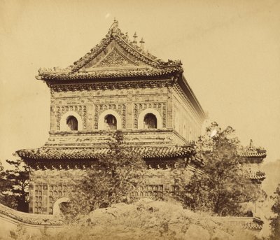 Det store kejserlige porcelænspalads (Yuan Ming Yuan), Pekin, oktober 1860 af Felice Beato