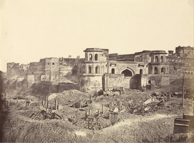 Mucha Bawn eller den gamle citadell i Lucknow af Felice Beato