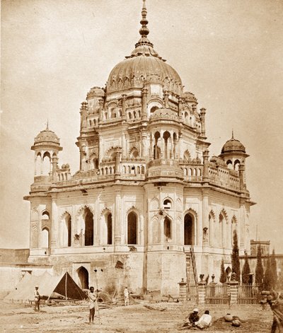 Tårnet af konen til Sadaat Ally i Kaiser Bagh Palace, Lucknow af Felice Beato