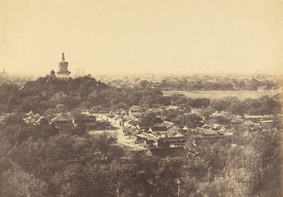 Udsigt over haverne og det buddhistiske tempel, Pekin, oktober 1860 af Felice Beato