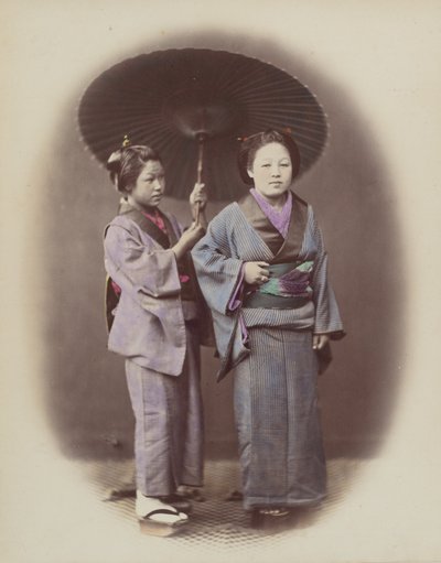 Ung Frue og Tjener, 1868. af Felice Beato