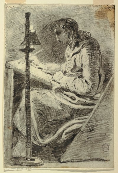 En kunstnertegning af Lamplight af Felice Giani
