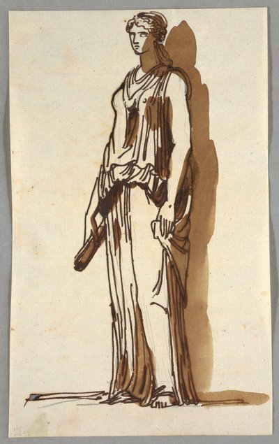 Antik kvindestatue af Felice Giani