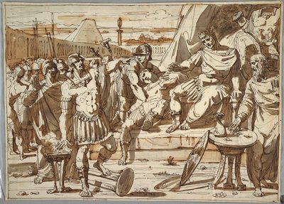 Caius Mucius Scaevola og Porsena af Felice Giani