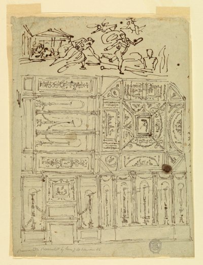 Tegning, Atalanta og Hippomenes, ca. 1800 af Felice Giani