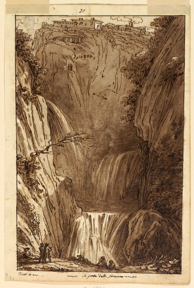 Tegning, Sirenegrotten i Tivoli, ca. 1813 af Felice Giani