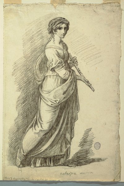Euterpe, Muse of Lyrisk Poesi af Felice Giani