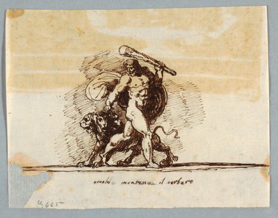 Hercules og Cerberus af Felice Giani
