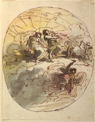 Phaeton byder Apollo farvel af Felice Giani