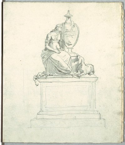 Studie efter et Begravelsesmonument og Studie efter Frise af Felice Giani