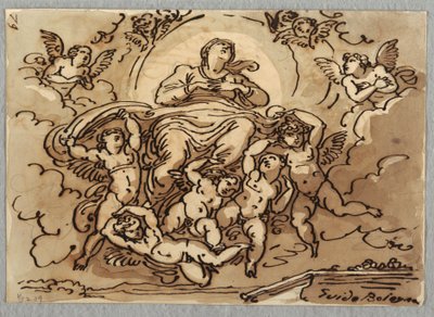 Jomfruens bebudelse, efter Guido Reni af Felice Giani