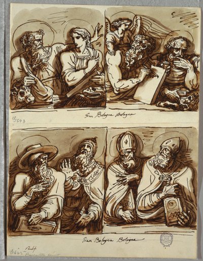 De fire evangelister, studere efter Giambologna af Felice Giani