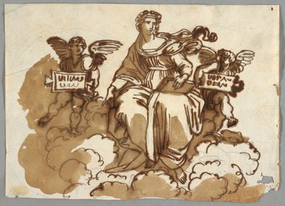 Teologi, efter Raphael Sansio, Stanza della Segnatura, Vatikanet af Felice Giani