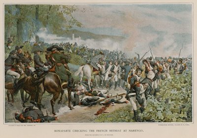 Bonaparte tjekker det franske tilbagetog ved Marengo af Felicien baron de Myrbach-Rheinfeld