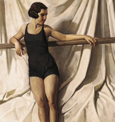 Ung badende (olie på lærred) af Felipe Abarzuza y Rodriguez de Arias