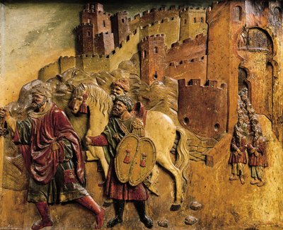 Boabdil sidste muslimske konge, der forlod Granada i 1492 efter at have overdraget nøgler til byen af Felipe Bigarny or Vigarny