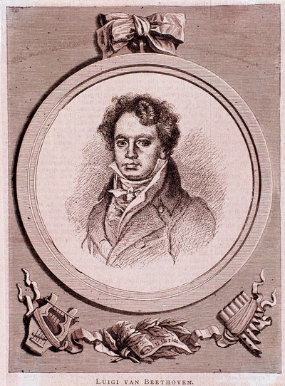 Portræt af den tyske komponist Ludwig van Beethoven af Felix Auguste Clement