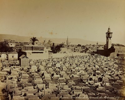 Album "Damas et Baalbek": Mohammeds familiekirkegård i Damaskus af Félix Bonfils