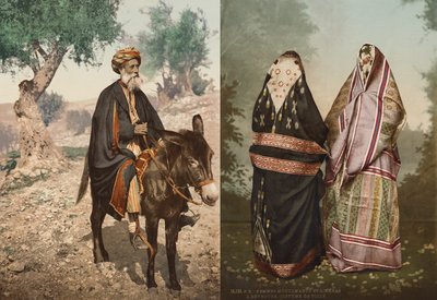 Syriske muslimske kvinder i Beirut, bydragt af Félix Bonfils