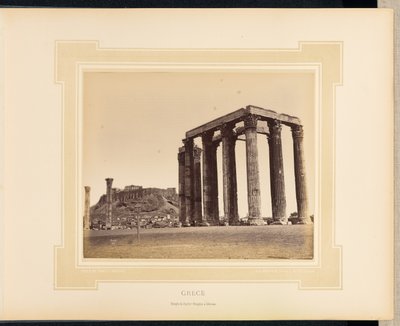 Grækenland: Jupiters tempel i Olympia i Athen af Félix Bonfils