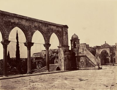 Medlem på Tempelpladsen (Jerusalem) af Félix Bonfils