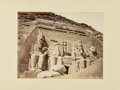 Nubien. Abu Simbel-templet, Egypten af Félix Bonfils