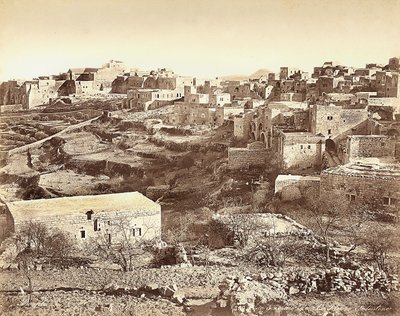 Panoramaudsigt over Betlehem, Israel af Félix Bonfils
