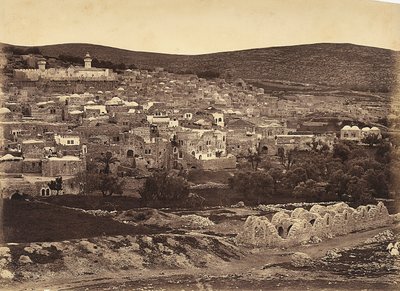 Panoramaudsigt over Nazareth, Israel af Félix Bonfils
