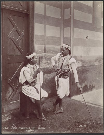 Løbere i Kairo af Félix Bonfils