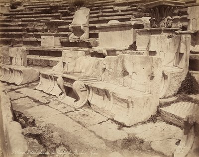 Pladser i Dionysos Teater, Athen af Félix Bonfils