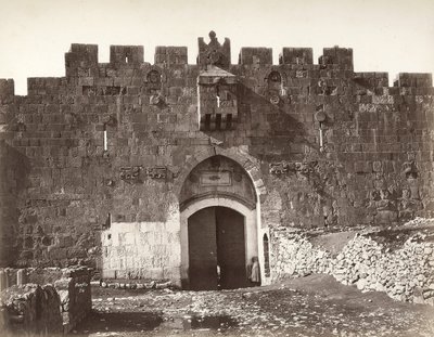 Saint Stephen Gate i Jerusalem af Félix Bonfils