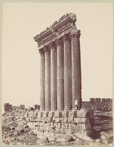 Soltemplet i Baalbek af Félix Bonfils